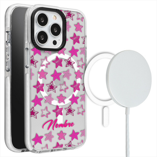 Funda Para iPhone Magsafe Estrellas Personalizada Tu Nombre