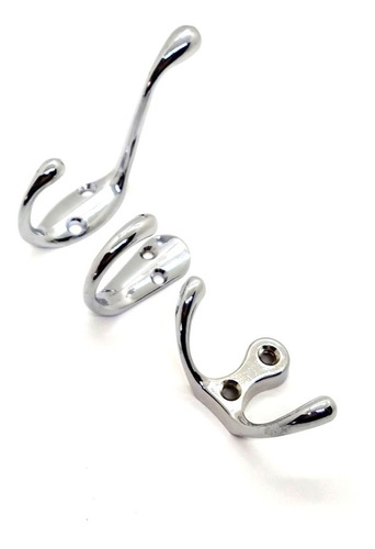 Imagen 3 de 6 de Gancho Percha Gota Doble Horizontal Cromo Precio Por Cantida