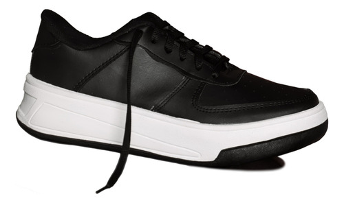 Zapatillas Mujer Urbanas Eco Cuero Lisas Sneakers Brillit