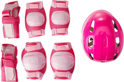 Imagem 2 de 7 de Patins In-line Tri-line Rosa 26 A 29 Menina + Acessorios