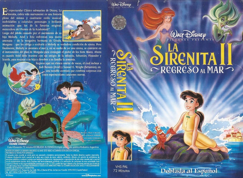 La Sirenita Ii Vhs The Little Mermaid Ii Español Latino