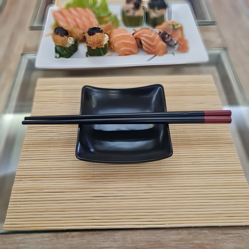Jogo Com 6 Peças Para Sushi Em Bambu E Ceramica Dynasty