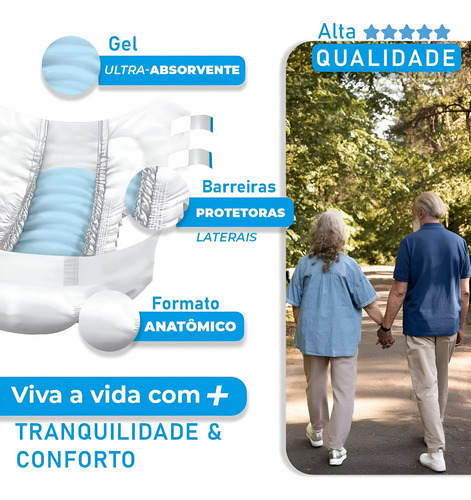 Fralda Geriátrica Adulto Eg Felt Care Com 46 Unidades Tamanho Extra Grande