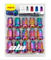 Comprar Tuerca Seguro De Rueda Llanta Tuning Colorojo Azul Antirrobo