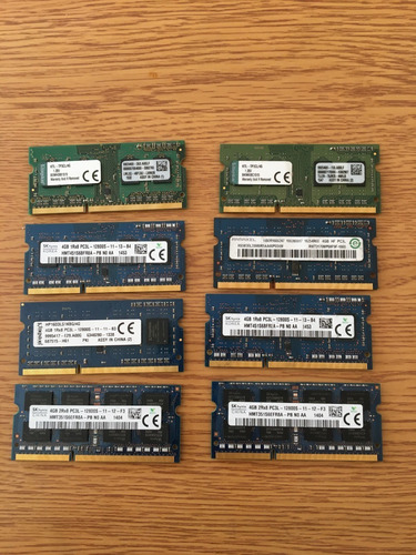 Memorias Para Notebook 4gb Ddr3l Pc3-12800 (1600mhz) (Usado)