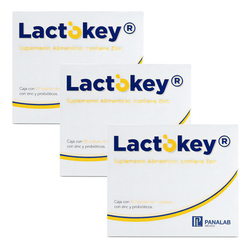 Lactokey Suplemento Zinc Probióticos 30 Sobres De 2g - 3pack
