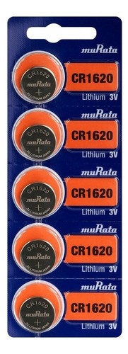 5 X Pilas Boton Cr1620 Murata 1620 Original San Martin 