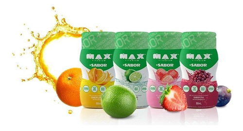 +sabor 50ml Saborizador De Água Max Titanium - Sabores