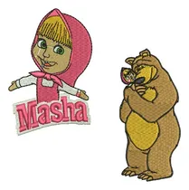 Comprar Pack Diseños Matrices P\u002F Maquinas Bordadora Masha Y Oso 9cm