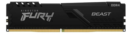 Memoria RAM Fury Beast DDR4 gamer color negro 16GB 1 Kingston KF432C16BB1/16