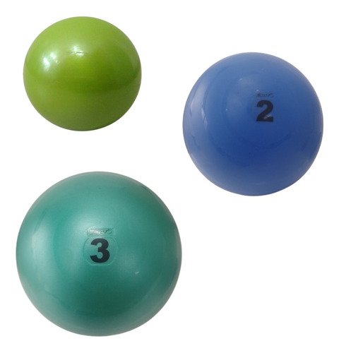 Kit Pelota Tone Ball Sin Pique 1 - 2 Y 3 Kg Medicine Ball 