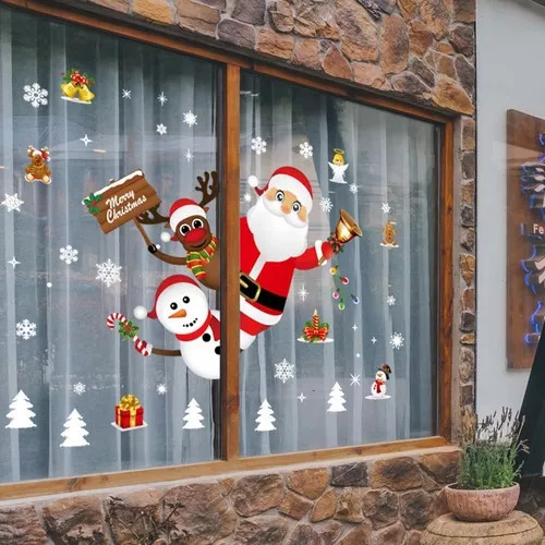 Tienda De Pegatinas Navideñas Para Ventanas, Navidad