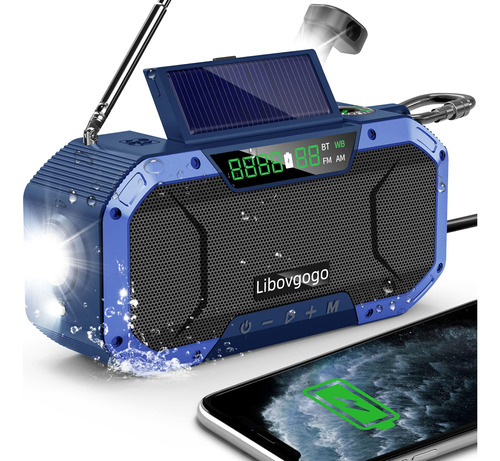 Radio De Emergencia Impermeable, Altavoz Bluetooth Porttil,