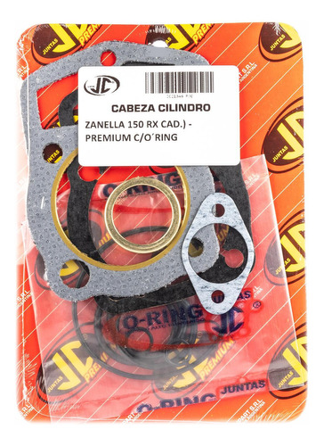Junta Tapa Cilindro Zanella Rx 150 (cad) Premium Oring Jc