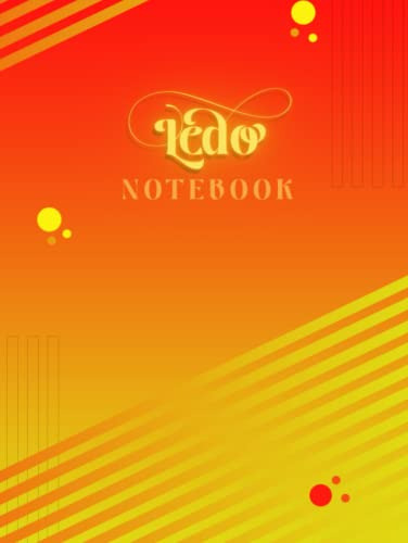 Ledo Notebook: Holo Red & Orange Composition Notebook - Coll