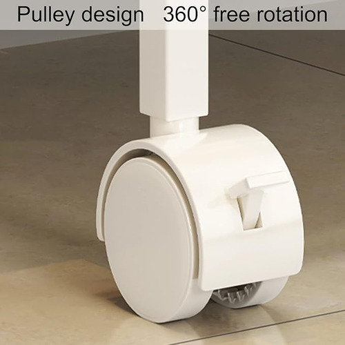 Carrito Organizador Metalico 3 Niveles Con Ruedas Blanco Blanco