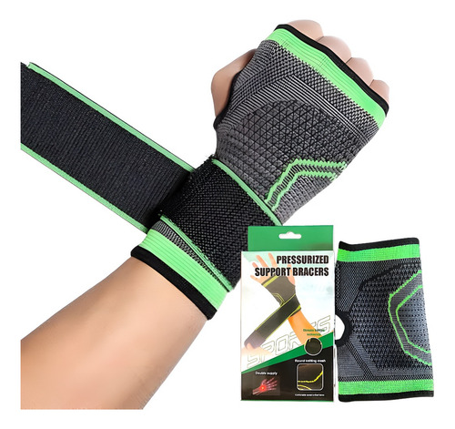 Muñequera Elástica Ajustable Deportiva/ortopédica Compresió Gris Oscuro