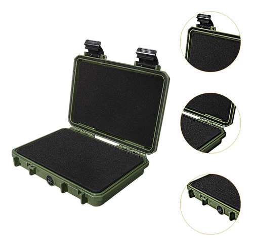Caja De Almacenamiento De Caja Dura Impermeable Verde