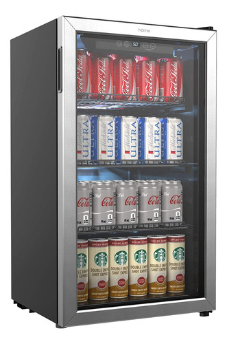 Refrigerador Y Enfriador De Bebidas Homelabs Puerta D Vidrio