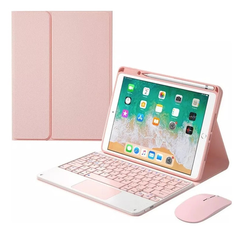 Funda Para iPad, iPad 10.2, Ratón Táctil Y Teclado De Novena