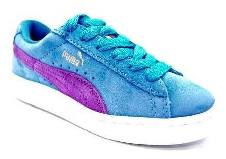 Zapatillas Puma Suede Jr  Niños  Azul C/violeta