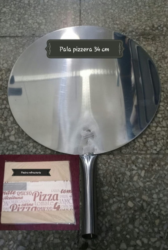  Piedra Pizza Refractaria 33 X 37 Cm Con Pala De Acero