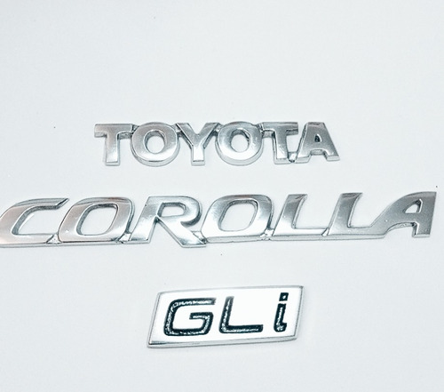 Emblema Toyota Corolla New Sensación Gli Kit Metal Pulido 