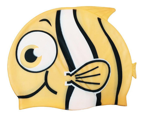 Gorro de natación infantil Belfix Peixinhos, silicona, color naranja