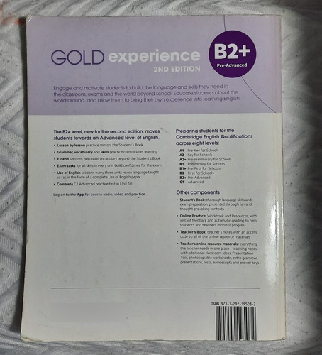 Gold Experience B2+ Workbook 2nd Edition (Usado)