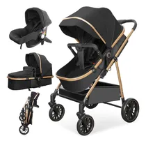 Comprar Carriola De Bebé Con Cunita carriola Bastón Cochecito Carriola Multifuncional Incluye Bambinieto y Autoasiento 6 En 1 Color Negro