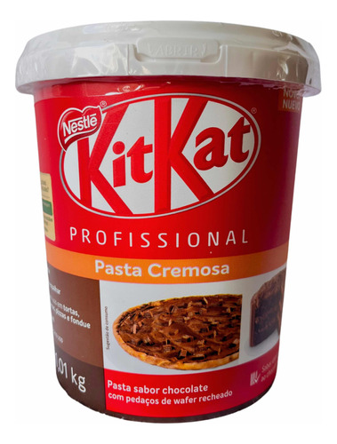 Pasta Cremosa Kit Kat De 1kilo Nestlé Profissional Promoção