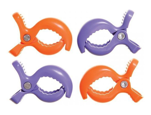 Pack Dream Baby Clips Para Coches Violeta Y Naranja X4