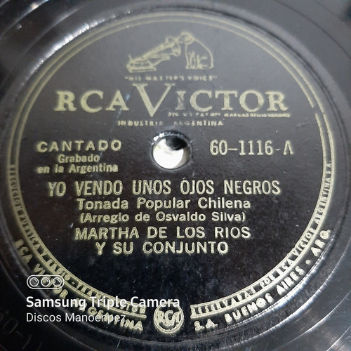 Pasta Martha De Los Rios Y Su Conjunto Rca Victor C163