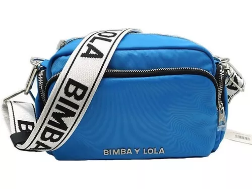 Bolso BIMBA Y LOLA Bowling GM en piel bovina granulada azul marino de  segunda mano
