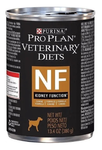 Alimento Pro Plan Veterinary Diets NF Kidney Function para perro adulto todos los tamaños sabor mix en lata de 377g