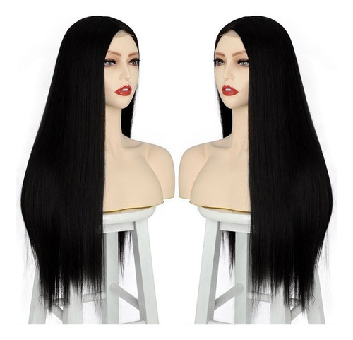 ** Pelucas Negra Mujer, Pelucas Sinteticas Largas Cabello