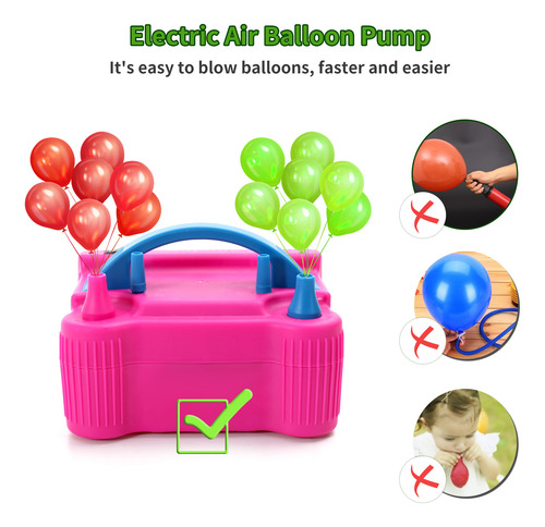 Bomba Infladora Eléctrica Para Decoración De Fiestas, Bomba