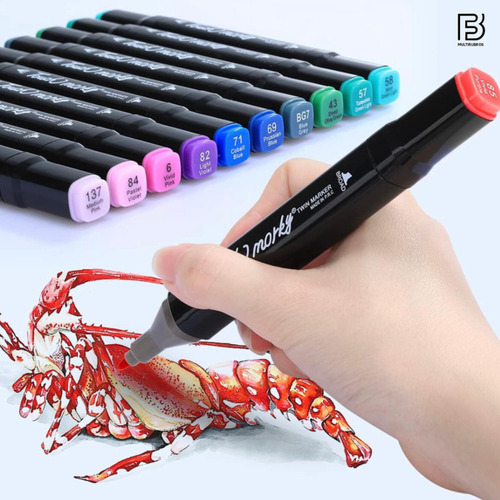 Marcadores Touch Doble Punta X 100 Con Base