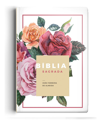 Bíblia RC G Semi Luxo Floral, de Almeida, João Ferreira de. Geo-Gráfica e Editora Ltda, capa dura em português, 2021