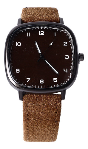 Reloj De Cuarzo Para Hombre Con Forma Cuadrada Y Hora Exacta