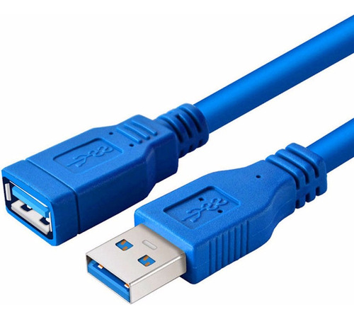 Extension Alargue Cable Usb 3.0 De 1.5 Metros Macho-hembra ® Color Azul