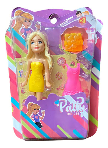 Brinquedo Boneca Pequena Fashion Com Acessórios E Anel