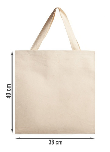 40 Sacolas Ecológicas 38x40(ecobag)tecido Algodão Cru Lisa