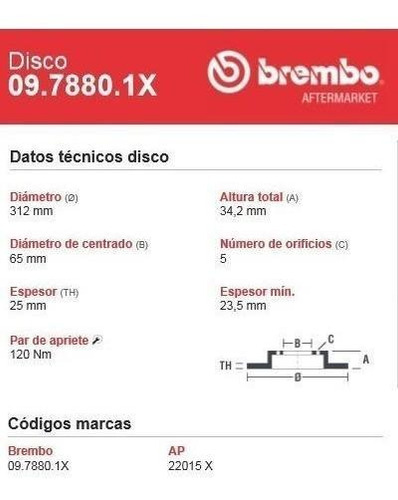Imagen 3 de 5 de Discos Del (2) Brembo Xtra Perforado Leon Cupra Gli Audi S3
