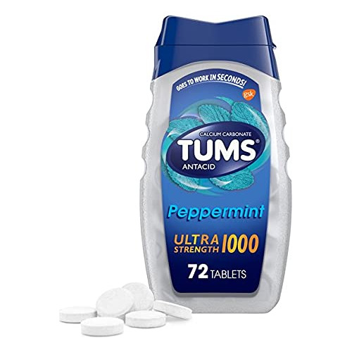 Tums Ultra Strength 1000 Tabletas Masticables De Menta, 72 U