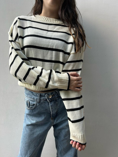 Sweater Mujer Rayado Tejido Pack X 2