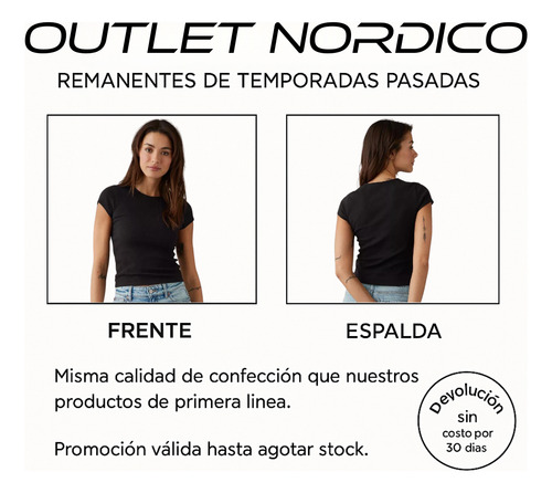 Remera Mujer Algodon Peinado 24/1 Nordico Sport Essential