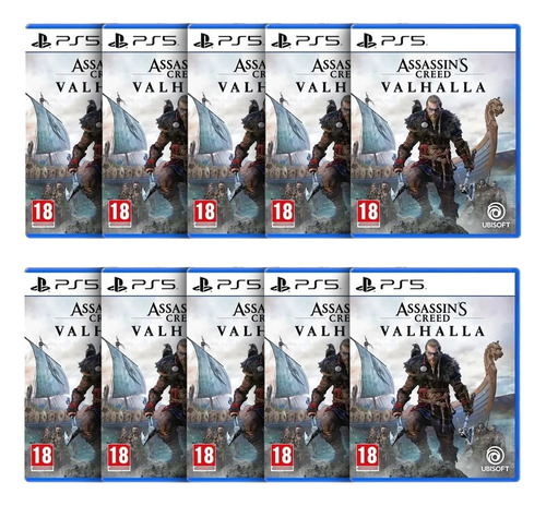 Combo Com 10 Assassins Creed Valhalla Ps5 Midia Fisica