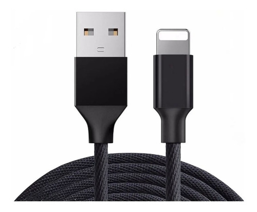 Imagen 1 de 5 de Cable Cargador iPhone Reforzado Max Calidad Lightning - Usb