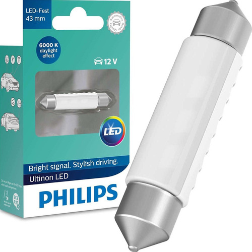 Imagem 1 de 7 de Lâmpada Led Philips Torpedo 43mm 6000k 12v